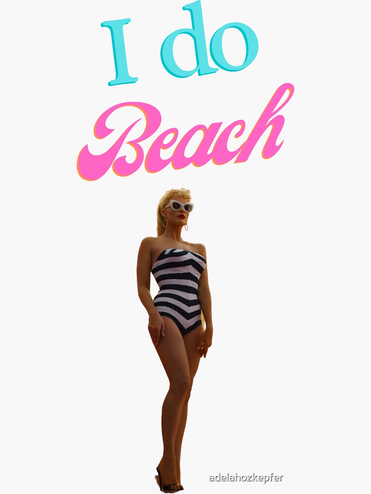 Barbie Movie Beach Barbie Margot Robbie Sticker