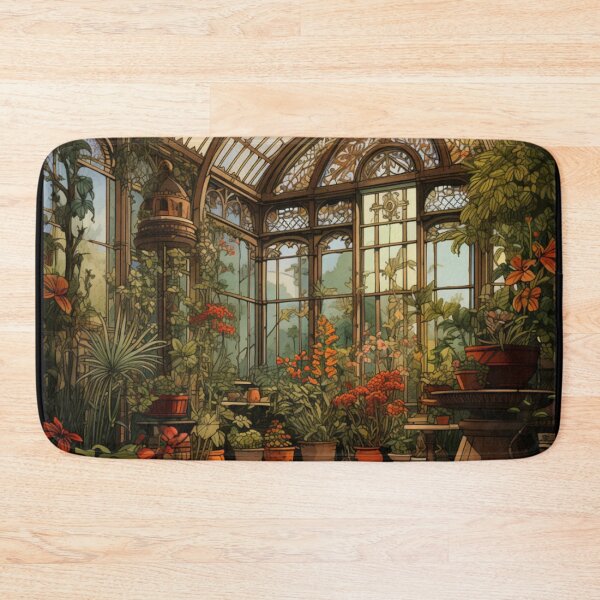 Item preview, Victorian Greenhouse Filled With Exotic Plants Victorian Inspired Art  designed and sold by CDC40.