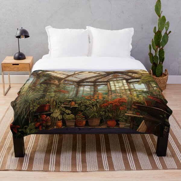 Aperçu de l'œuvre Serre victorienne remplie de plantes exotiques Art d'inspiration victorienne créée et vendue par CDC40.