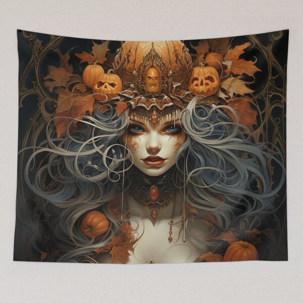 Item preview, art nouveau halloween digital print designed and sold by dcrc.