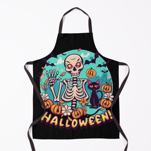 Item preview, Halloween Skeleton With Red Eyes And Cat designed and sold by tw2us.