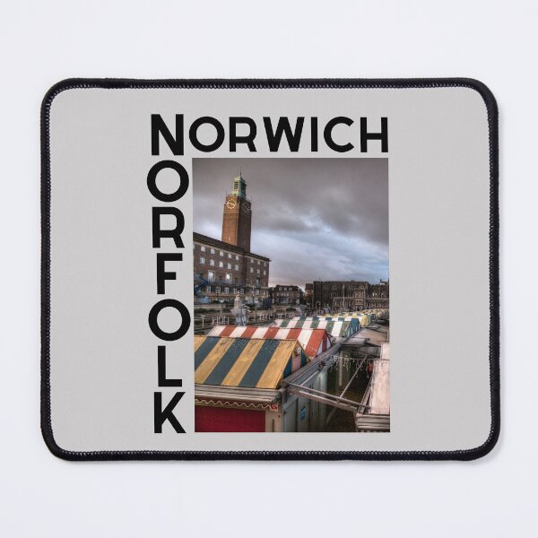 Item preview, Norwich Norfolk - Art print of Norwich Market and City Hall designed and sold by MyriadNorfolk.
