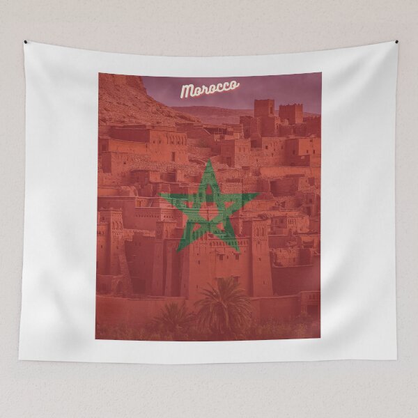 Aperçu de l'œuvre drapeau du maroc, drapeau marocain maroc T-shirt essentiel créée et vendue par lavide3.
