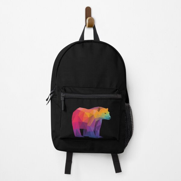 Item preview, Rainbow Bear Geometric on Black designed and sold by shaldesign.