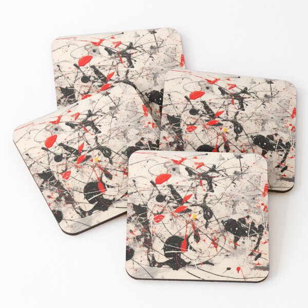 Item preview, Wild Abstract Painting in Red and Black designed and sold by laughingdesign.
