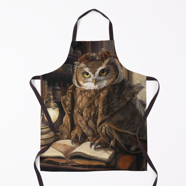 Item preview, Victorian Owl Reading In A Library Reading A Leather Bound Book Victorian Inspired Art designed and sold by CDC40.
