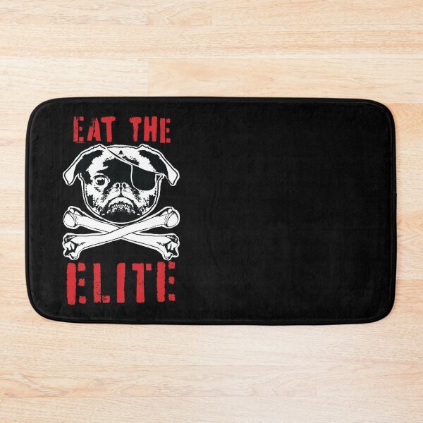 Item preview, EAT THE ELITE Puganneer Revolution Jolly Pugger of of the Rebellious Seas: Defier of Hierarchies and Champion of Mischief STREET FONT VERSION designed and sold by pelagio.