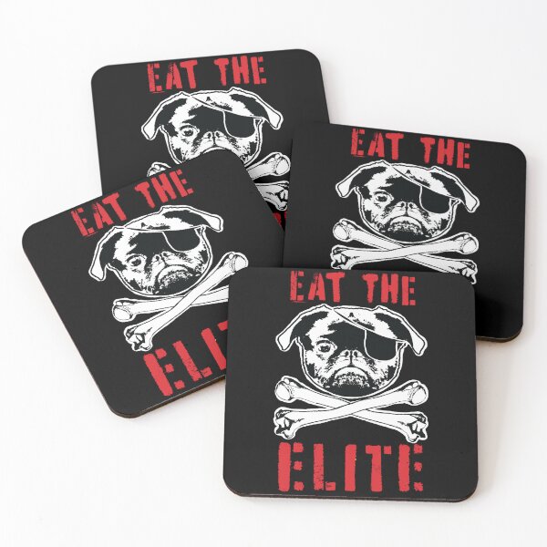 Item preview, EAT THE ELITE Puganneer Revolution Jolly Pugger of of the Rebellious Seas: Defier of Hierarchies and Champion of Mischief STREET FONT VERSION designed and sold by pelagio.