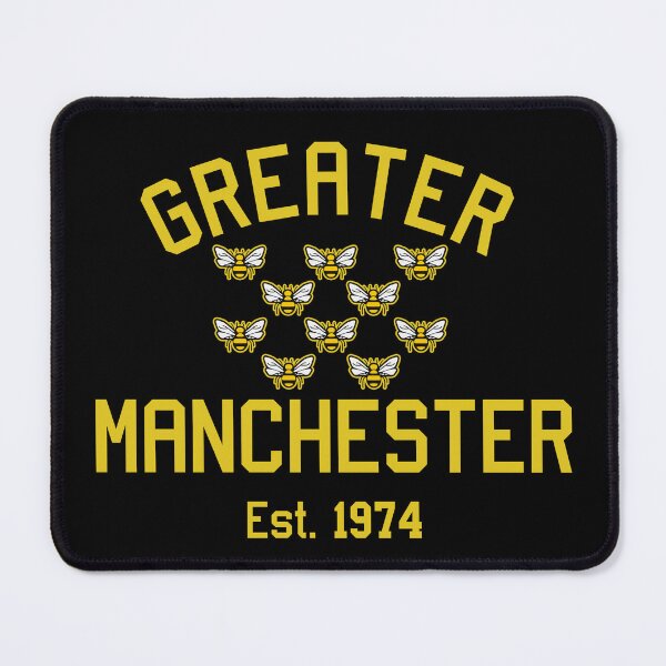 Item preview, Greater Manchester (10 bees) established 1974 sports varsity logo designed and sold by jimmy-digital.