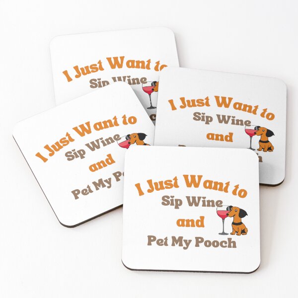 Item preview, I just want to sip wine and pet my pooch T shirt designed and sold by Leivenaar.