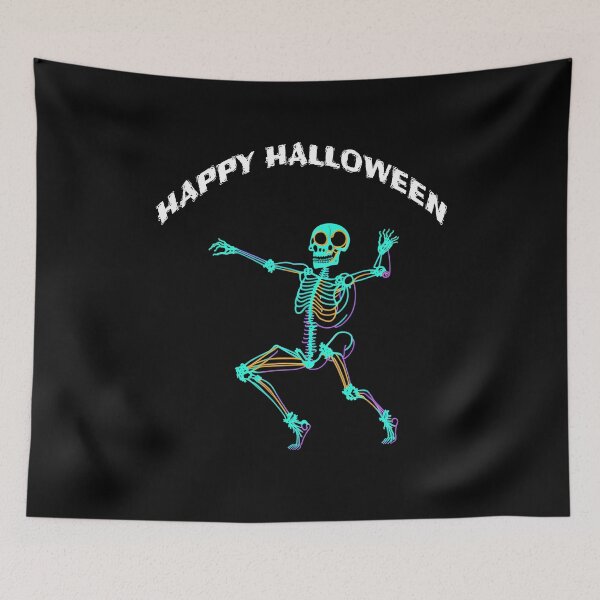 Item preview, A Funny Colorful Holographic Dancing Skeleton designed and sold by halazidan.