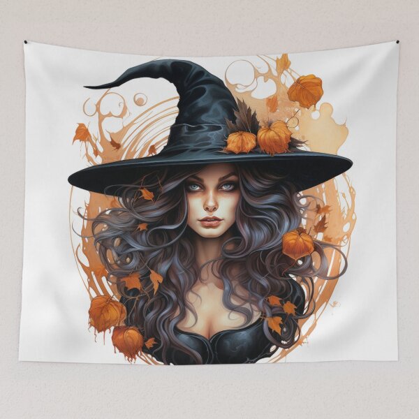 Item preview, art nouveau halloween digital print designed and sold by dcrc.