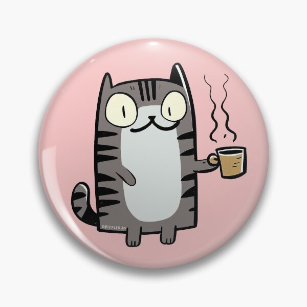 Item preview, Cat and a brew doodle designed and sold by PickledjoArt.