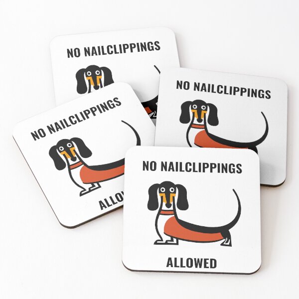 Item preview, no nailclippings allowed dachshund design minimal  designed and sold by Leivenaar.