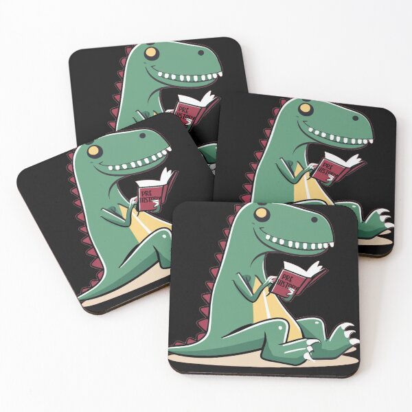 Item preview, Funny T-rex Dinosaur Reading Prehistory Book designed and sold by Nature's Fancy.