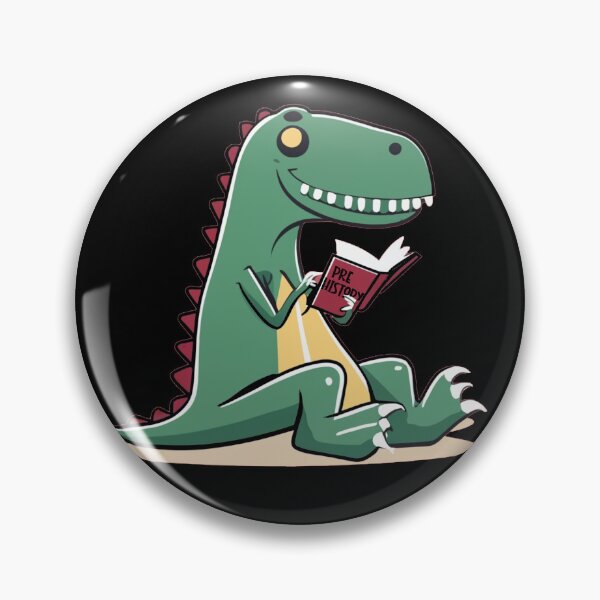 Item preview, Funny T-rex Dinosaur Reading Prehistory Book designed and sold by Nature's Fancy.
