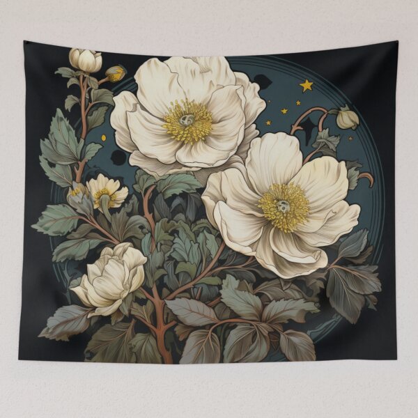 Item preview, Rare Victorian Moon Flower Bloom Victorian Inspired Art  designed and sold by CDC40.