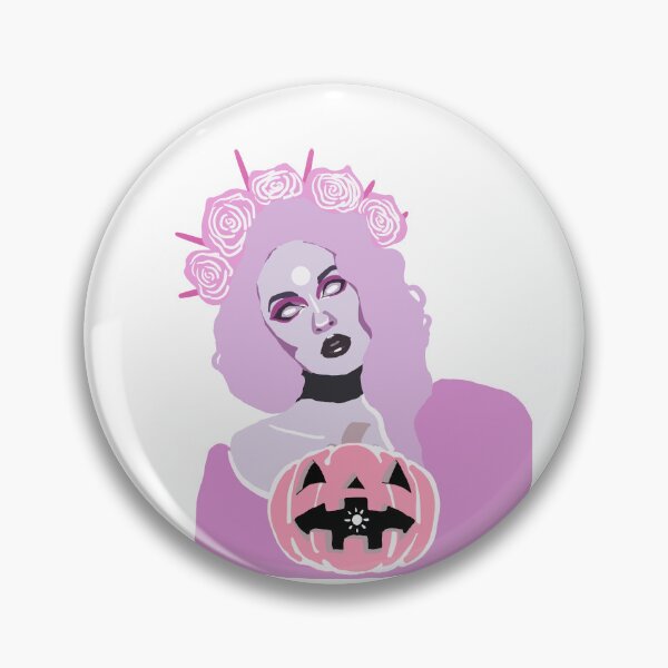 Aperçu de l'œuvre Sorcière rose avec citrouille Halloween Art | Illustration de sorcière mignonne créée et vendue par Kaitychoco.