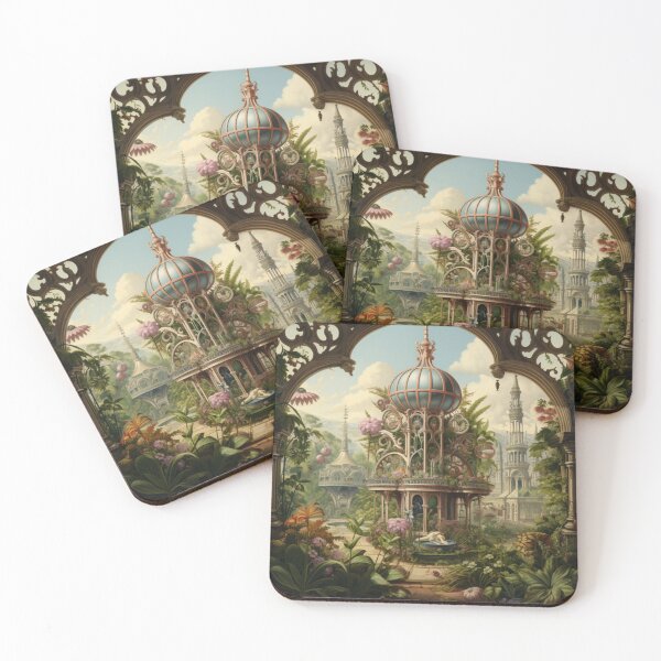 Item preview, Victorian Steampunk Garden With Mechanical Clockwork Plants Victorian Inspired Art  designed and sold by CDC40.