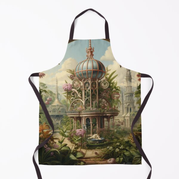 Item preview, Victorian Steampunk Garden With Mechanical Clockwork Plants Victorian Inspired Art designed and sold by CDC40.