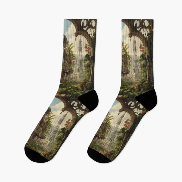 Item preview, Victorian Steampunk Garden With Mechanical Clockwork Plants Victorian Inspired Art  designed and sold by CDC40.