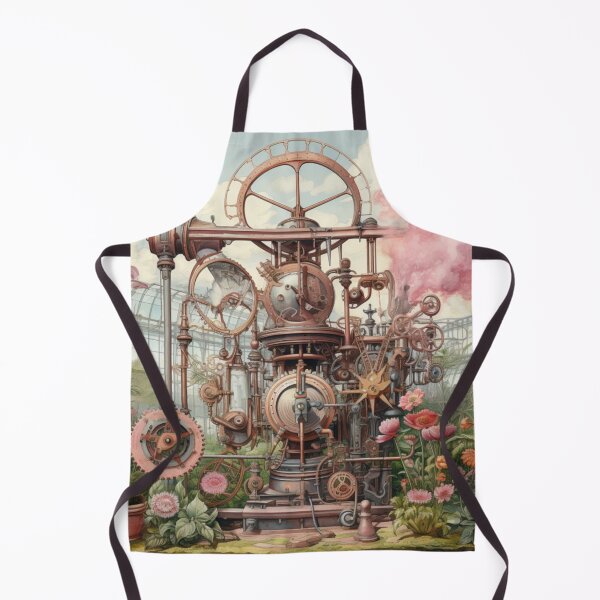 Item preview, Victorian Steampunk Garden With Mechanical Clockwork Plants Victorian Inspired Art designed and sold by CDC40.