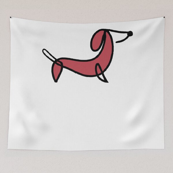Item preview, line art dachshund logo - T shirt designed and sold by Leivenaar.
