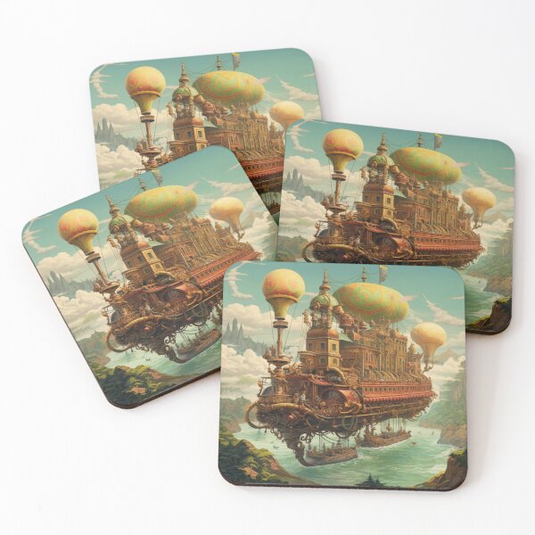 Item preview, Victorian Steampunk Enchanted Island Travel Poster Victorian Inspired Art  designed and sold by CDC40.