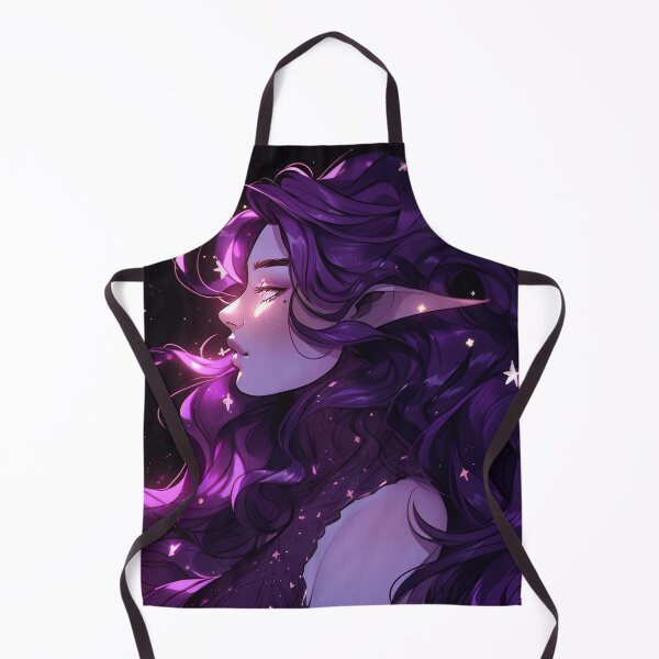 Item preview, Pretty Starry Purple Elf Anime Girl designed and sold by bubblegoth.