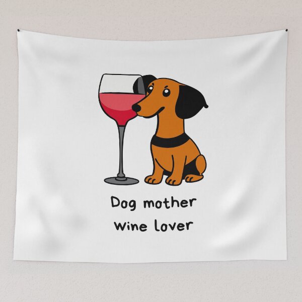 Item preview, Dog mother wine lover t-shirt designed and sold by Leivenaar.