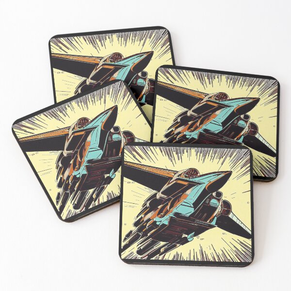Item preview, SF - Anime Starfighter Woodcut 3 designed and sold by CrankyOldDude.
