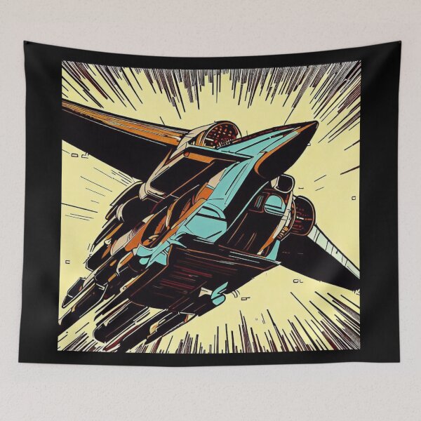 Item preview, SF - Anime Starfighter Woodcut 3 designed and sold by CrankyOldDude.