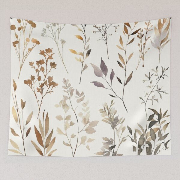 Item preview, Delicate watercolor floral foliage designed and sold by LazyLifestyle.