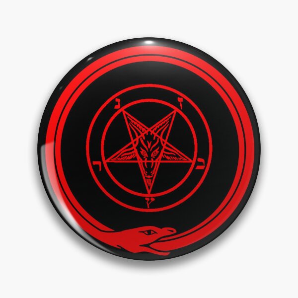 Item preview, Pentagram in Ouroboros Pin designed and sold by ZombieGentleman.