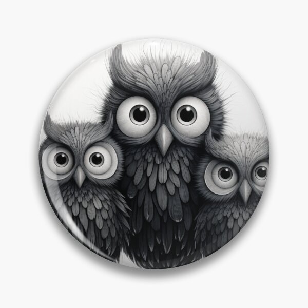 Item preview, 3 cute curious owls looking at you designed and sold by bigmoments.
