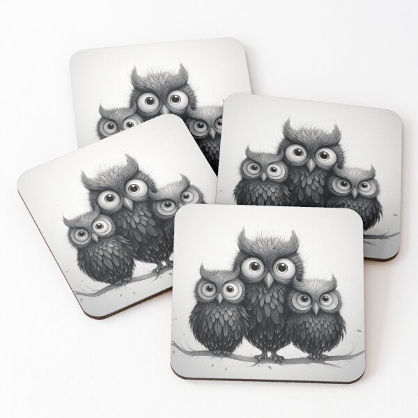 Item preview, 3 cute curious owls looking at you designed and sold by bigmoments.