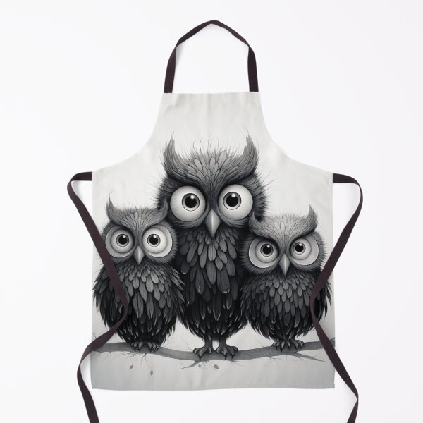 Item preview, 3 cute curious owls looking at you designed and sold by bigmoments.