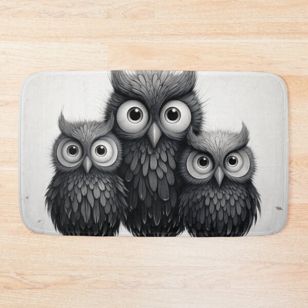 Item preview, 3 cute curious owls looking at you designed and sold by bigmoments.