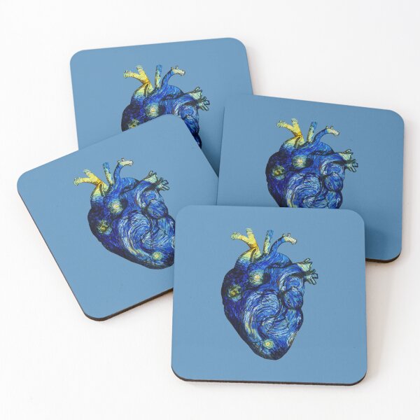 Item preview, A Starry Beat: The Hearts Anatomy - Starry Night Anatomy Heart by Vincent Van gogh designed and sold by EmeraldeaArt.