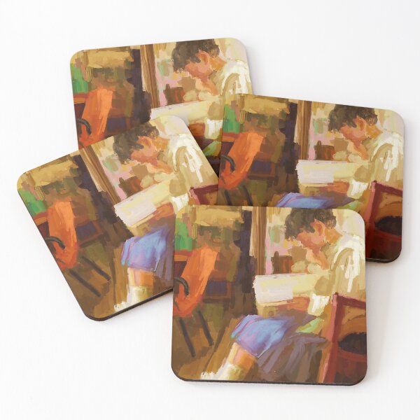 Item preview, Abstract Oil Painting of A Book or Coffee Shop designed and sold by Anne Marie Propst.