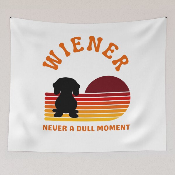 Item preview, Never a dull moment sunset wiener Dachshund T shirt designed and sold by Leivenaar.