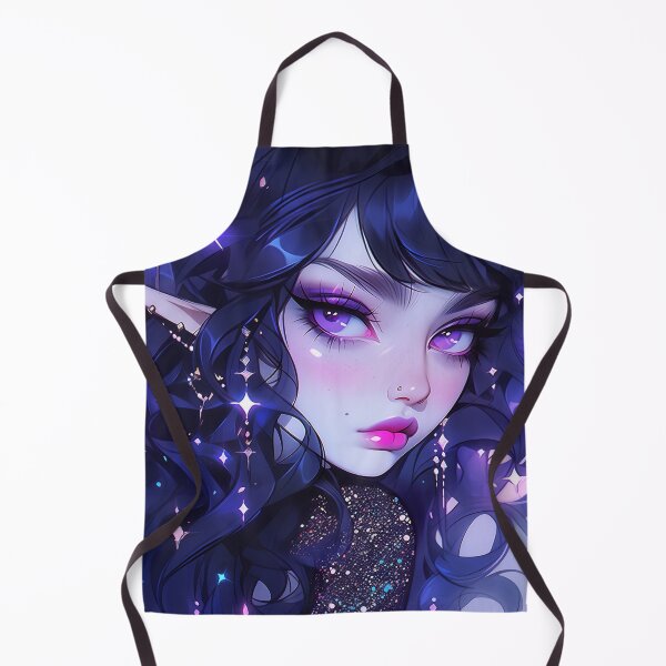 Item preview, Beautiful Dark Purple Elf Anime Girl designed and sold by bubblegoth.