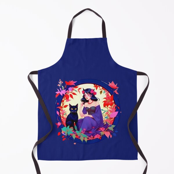 Item preview, Fantastically beautiful witch girl with a black cat. designed and sold by Natalia-Vlad.