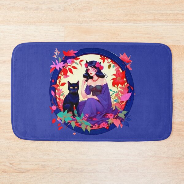Item preview, Fantastically beautiful witch girl with a black cat. designed and sold by Natalia-Vlad.