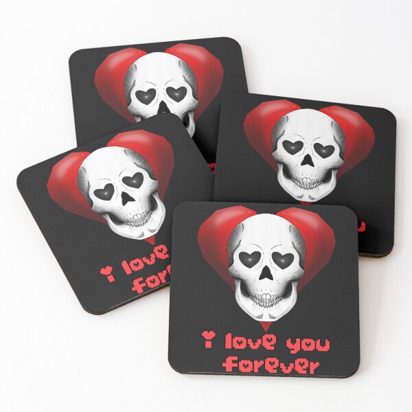 Item preview, skull I love you forever (writing) designed and sold by Julio Cesar Gomes.
