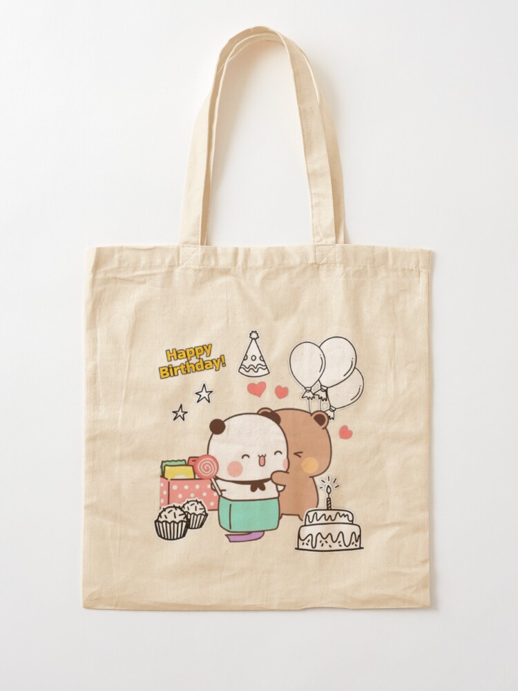 Happy birthday PANDA BEAR bubu and dudu love trend Tote Bag