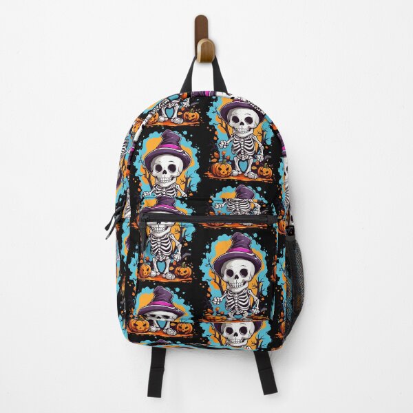 Item preview, Funny Spooky Skeletor with pumpkin halloween skull designed and sold by artesis.