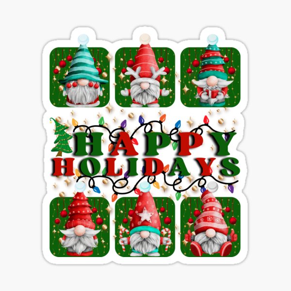 Item preview, Happy Holidays Gnome designed and sold by ExpressionsXXL.