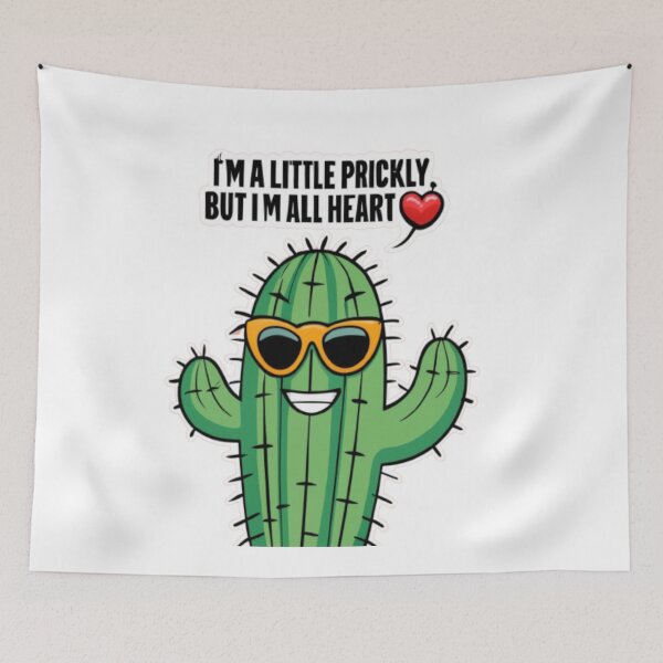 Item preview, PRICKLY WITH HEART CACTUS PLANTS FUNNY CUTE  designed and sold by KENYA  HOGAN.