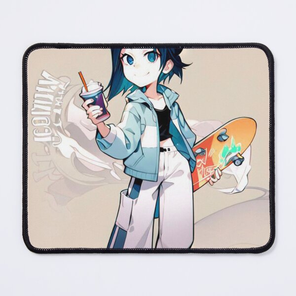 Item preview, Manga anime girl with drink and skateboard designed and sold by Sany12352.
